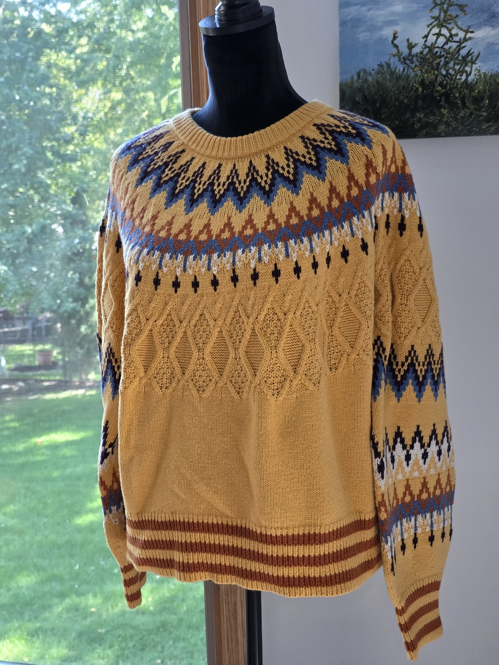 Sundance Fair Isle Crewneck Sweater - Women's PM   NWT